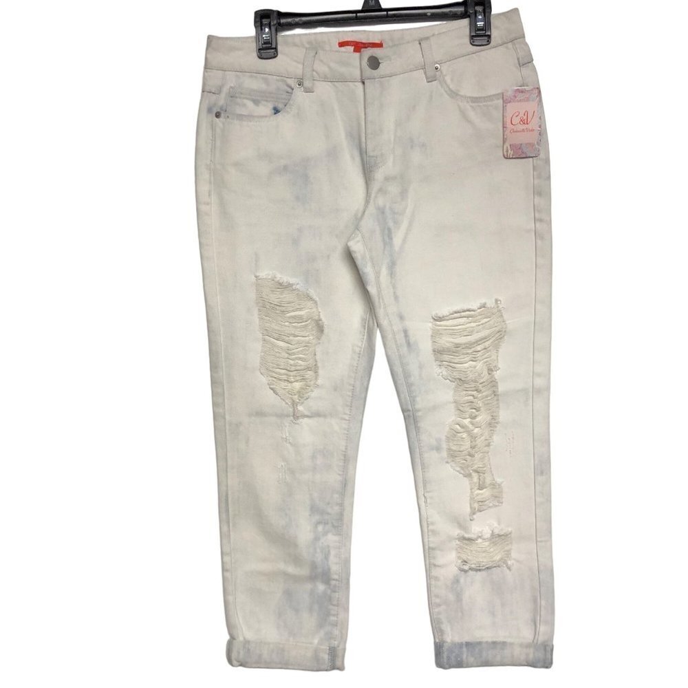 CHELSEA & VIOLET ACID WASH DESTROYED JEANS‎ SIZE 27 NEW WITH TAG